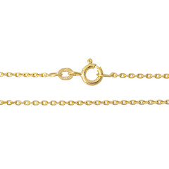 Or jaune 585/1000 - Chaîne maille gourmette - 45cm - 2,49 g