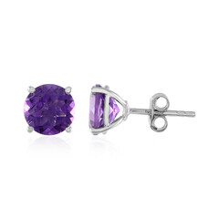 Boucles d'oreilles en argent et Améthyste de Zambie