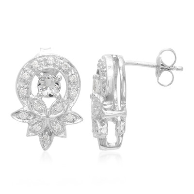 Boucles d'oreilles en argent et Béryl de l'Himalaya