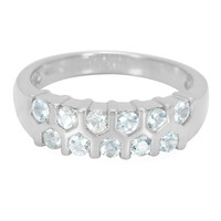 Bague en argent et Aigue-Marine de Boca Rica