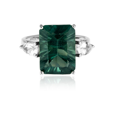 Bague en argent et Fluorite verte