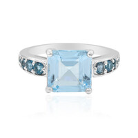 Bague en argent et Topaze bleu ciel