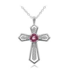 Collier en argent et Topaze rose