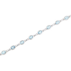 Bracelet en or et Aigue-Marine AAA