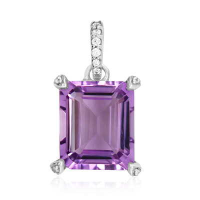 Pendentif en argent et Améthyste Rose de France