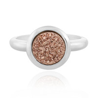 Bague en argent et Agate étincelante cuivre