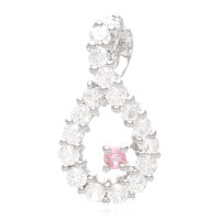 Pendentif en argent et Saphir Padparadscha