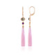 Boucles d'oreilles en argent et Calcédoine lavande (KM by Juwelo)