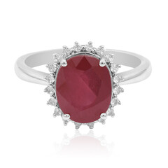Bague en argent et Rubis de Madagascar