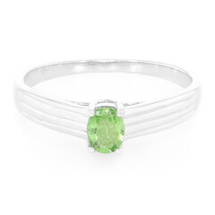 Bague en argent et Tourmaline chromifère