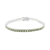 Bracelet en argent et Péridot de Birmanie