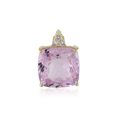 Pendentif en or et Kunzite du Brésil