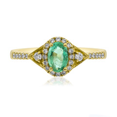 Bague en or et Emeraude de Zambie AAA (CIRARI)