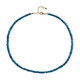 Collier en argent et Apatite bleu néon