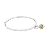Bracelet en argent et Quartz cognac