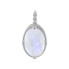 Pendentif en argent et Pierre de Lune arc-en-ciel