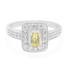 Bague en argent et Béryl jaune