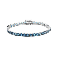 Bracelet en argent et Topaze bleu de Londres