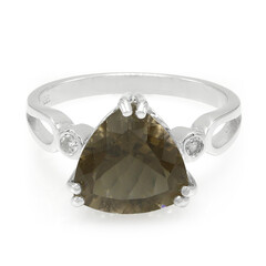Bague en argent et Quartz fumé