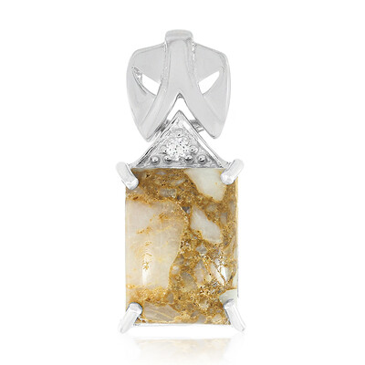 Pendentif en argent et Quartz Dinosaure