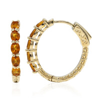 Boucles d'oreilles en argent et Citrine Madère