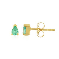 Boucles d'oreilles en argent et Emeraude d'Ethiopie