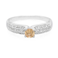 Bague en argent et Saphir jaune
