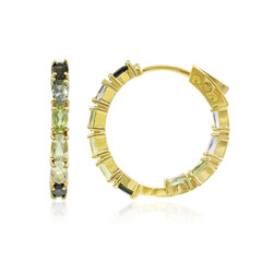 Boucles d'oreilles en argent et Tourmaline verte