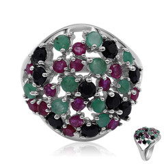 Bague en argent et Saphir noir