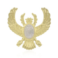 Pendentif en argent et Pierre de Lune arc-en-ciel