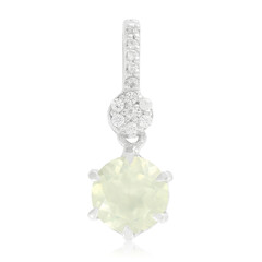 Pendentif en argent et Préhnite