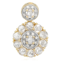 Pendentif en or et Saphir blanc