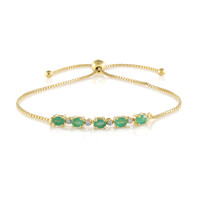 Bracelet en argent et Emeraude de Zambie