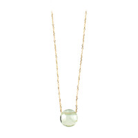 Collier en or et Améthyste verte