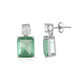 Boucles d'oreilles en argent et Fluorite verte