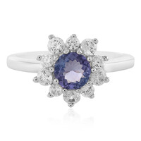 Bague en argent et Tanzanite multicolore
