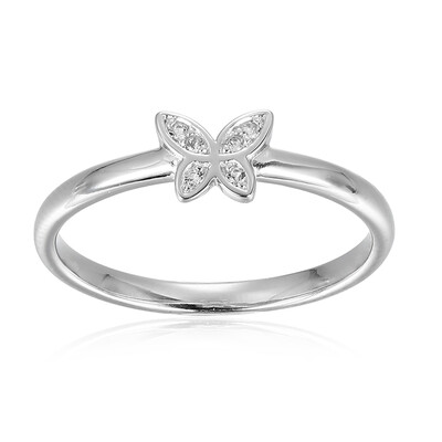 Bague en argent et Topaze blanche