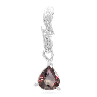 Pendentif en argent et Saphir à couleur changeante non chauffé