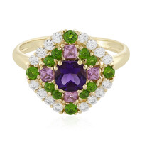 Bague en or et Améthyste de Zambie (Adela Gold)
