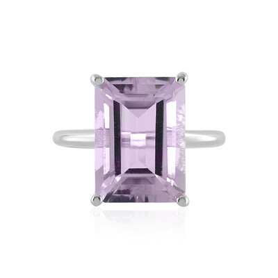 Bague en argent et Améthyste Rose de France