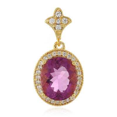 Pendentif en argent et Fluorite rose du Mexique