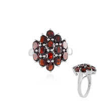 Bague en argent et Grenat du Mozambique