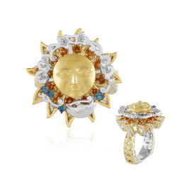 Bague en argent et Citrine Madère (Gems en Vogue)