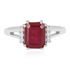 Bague en argent et Rubis de Madagascar