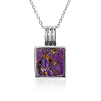 Collier en argent et Turquoise pourpre de Mohavie