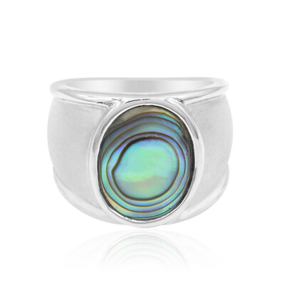 Bague en argent et Coquillage d'Abalone