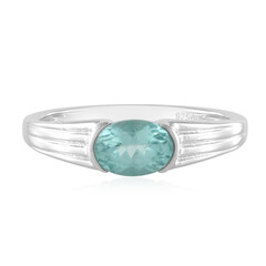 Bague en argent et Apatite bleue