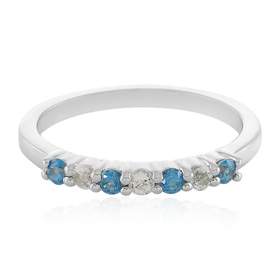 Bague en argent et Zircon bleu