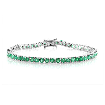 Bracelet en argent et Emeraude du Brésil