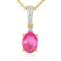 Collier en argent et Saphir rose de Madagascar